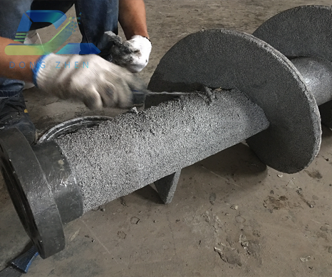 耐磨修补剂在皮带机机头溜槽中施工方案